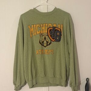 Urban Outfitters Green Michigan Long Sleeve Tee